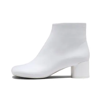 Maison Margiela 6 Logo Ankle Boots Women's White