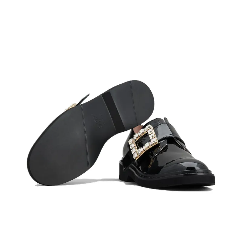 Roger Vivier Viv' Rangers Chunky Heel High Heels Women's Black-4