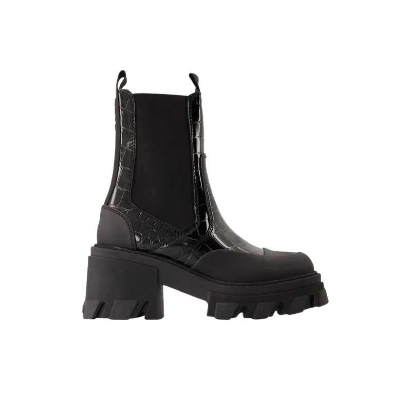 GANNI Short Chelsea Boots 4cm Women's Black-1