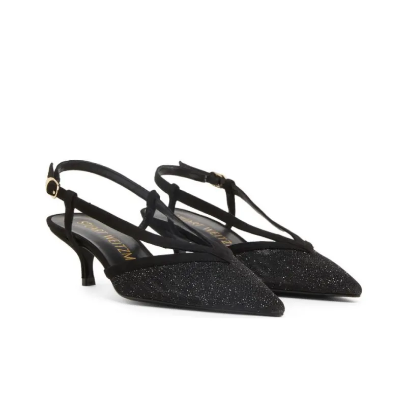 Stuart Weitzman/SW Noche Slim Heel High Heels 5cm Women's Black-2