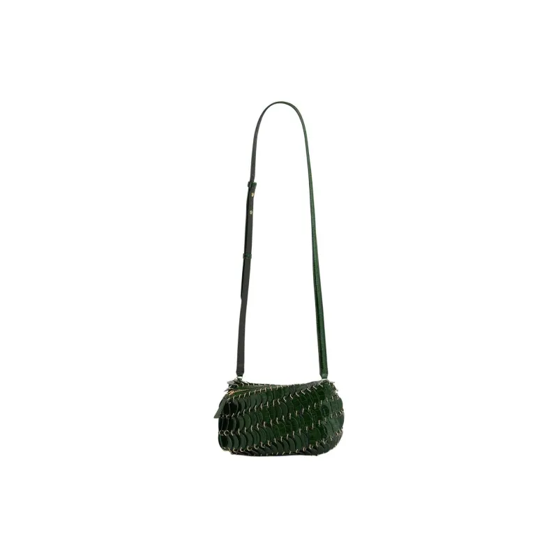 Paco Rabanne Cow Leather Shoulder Bag Crossbody Bag Women's Green-0