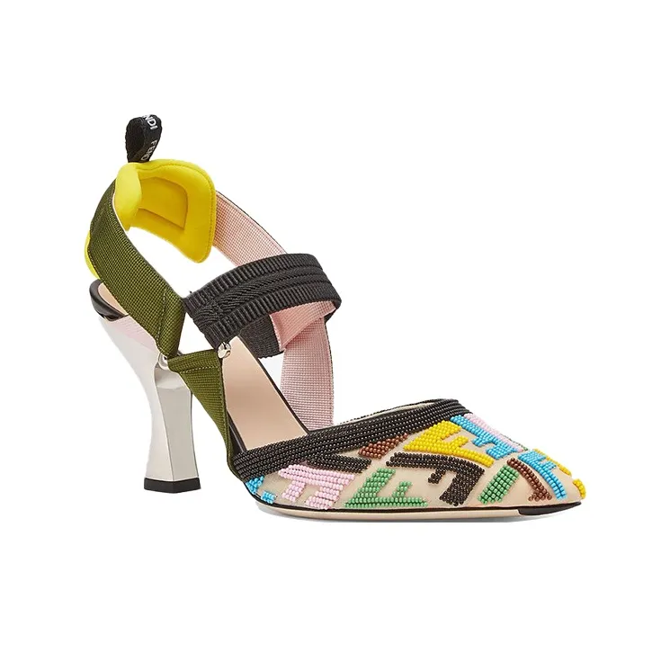 FENDI Colibri Irregular Heel High Heels Women's Multicolor-1