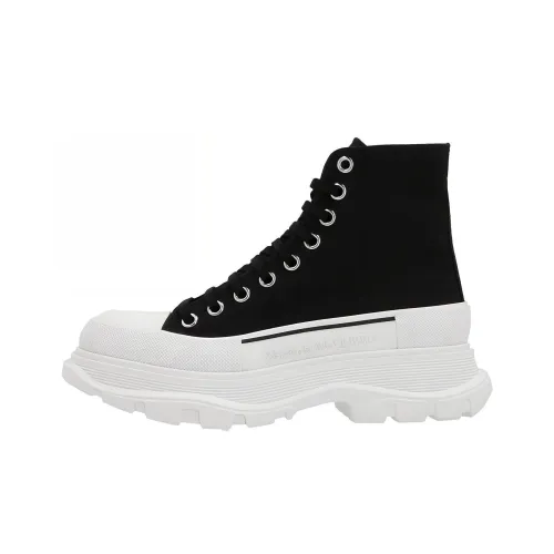 Alexander McQueen Tread Slick Lace Up Boot 'Black White' Women's