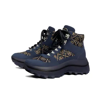 TORY BURCH T Monogram Ankle Boots Women's Dark Blue