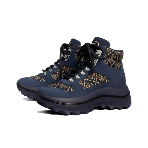 TORY BURCH T Monogram Ankle Boots Women's Dark Blue