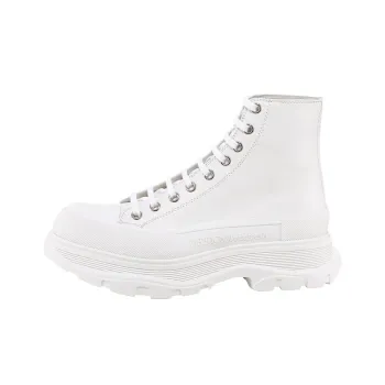 Alexander McQueen Tread Slick Short Martin Boot Men's White