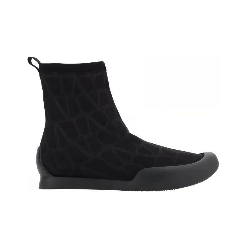 Valentino Toile Iconographe Round Toe Sock Boots-1
