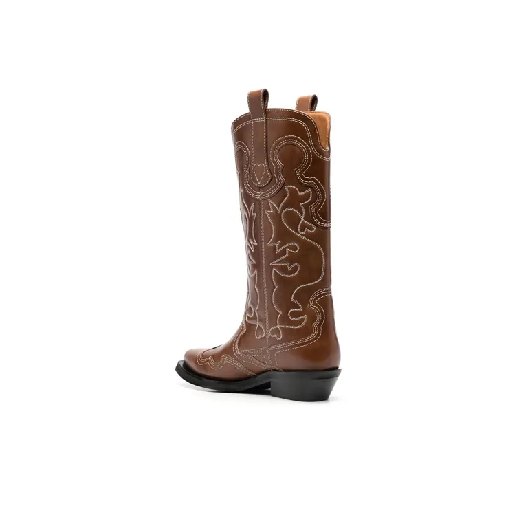 GANNI Ankle Boots Women's Brown-3