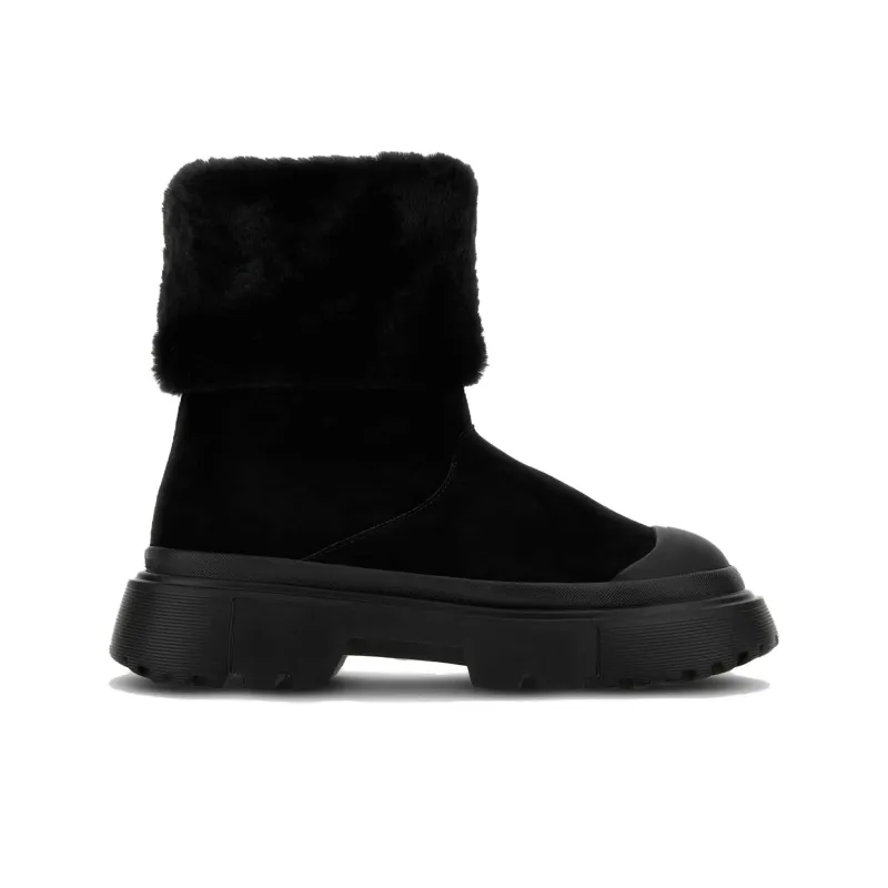 HOGAN Faux-Fur Detailed Boots Women's-1