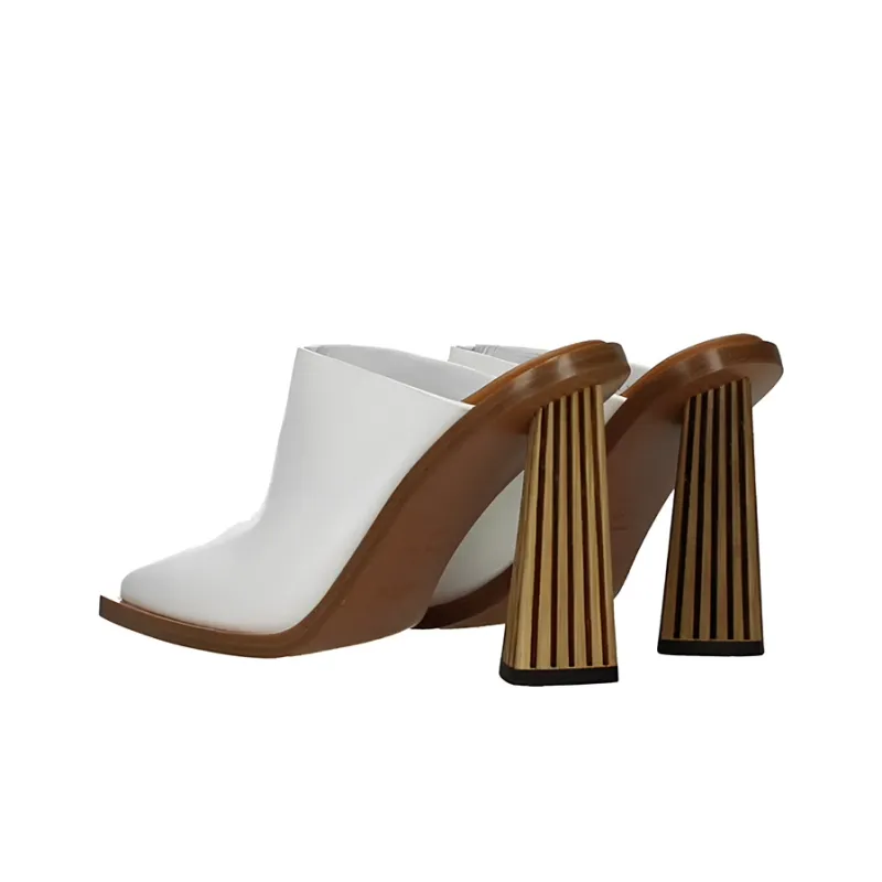 GIVENCHY Block Heel High Heels Women's White-2