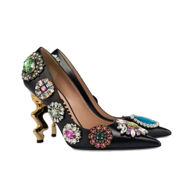 MOSCHINO 105mm Crystal-embellished Pumps-3