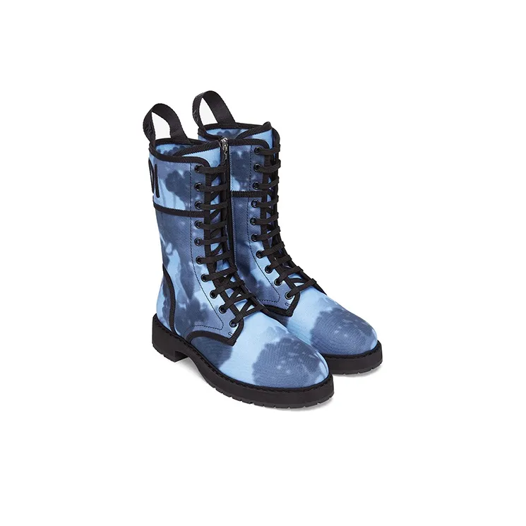 FENDI Signature Crew Martin Boot Women's Light Blue-3