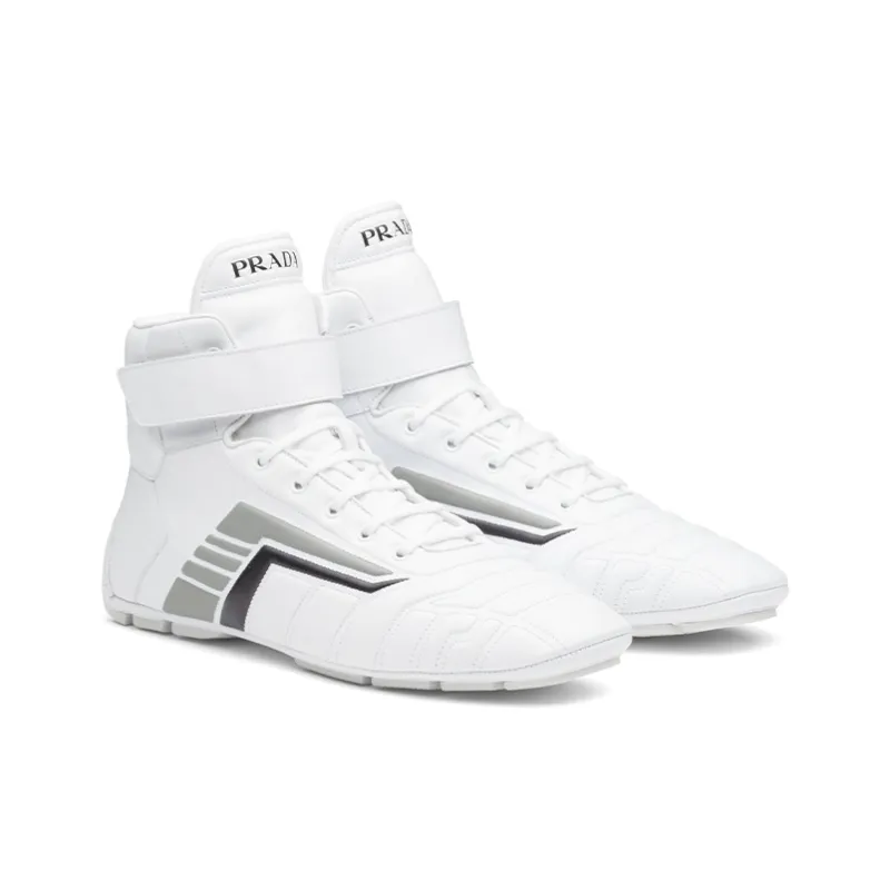 PRADA Ankle Length Outdoor Boots Men's White-1