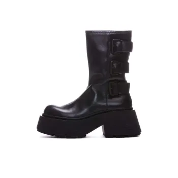 Vic Matie Buckled Leather Platform Boots