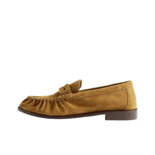 SAINT LAURENT Monogram Loafers Men's Light Brown