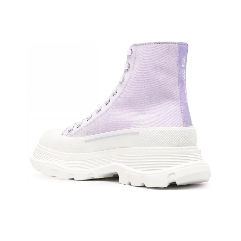 Alexander McQueen Tread High Top Purple Canvas Women's-3