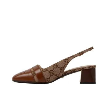 GUCCI Block Heel High Heels Women's Brown