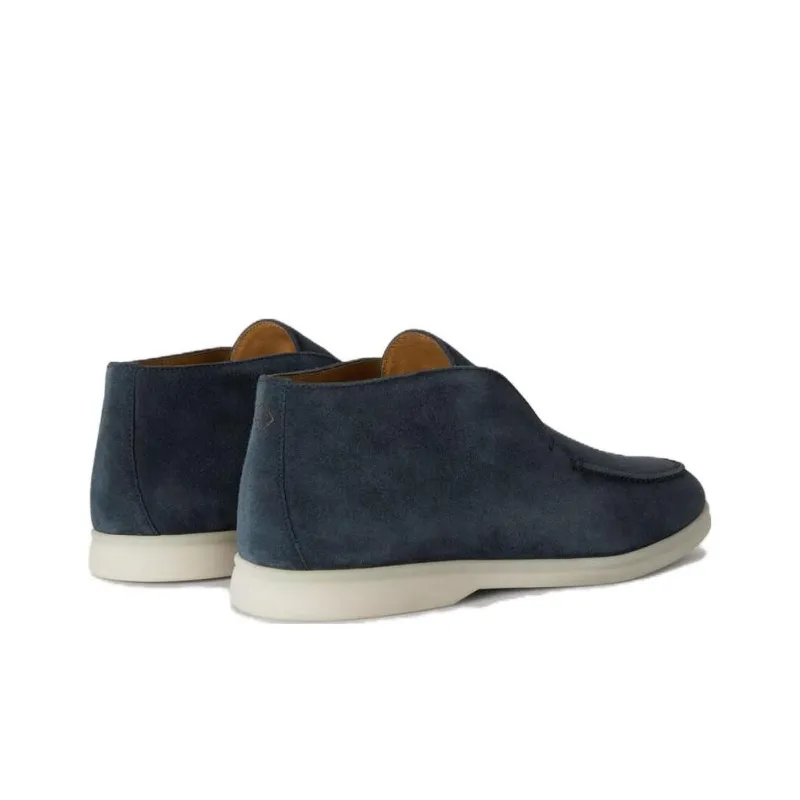 Loro Piana Open Walk Ankle Boots Men's Gray-3