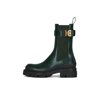 GIVENCHY Terra Short Chelsea Boots Women's Green