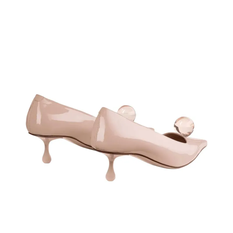 Jimmy Choo Orb Irregular Heel High Heels 5cm Women's Pink-3