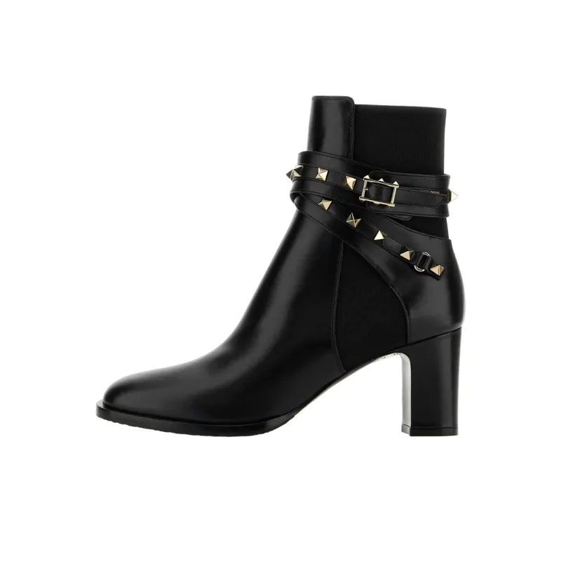 Valentino Garavani Rockstud Buckle Detailed Boots Women's-0