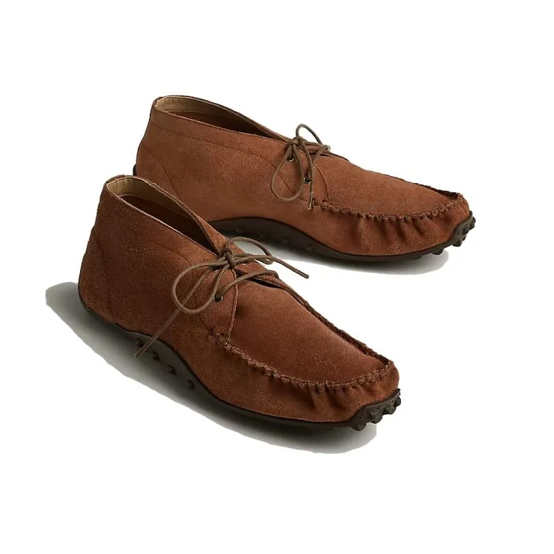 HERMES Ankle Boots Women's Brown-3