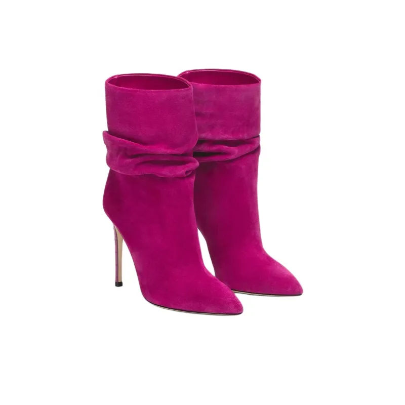 Paris Texas Slouchy Pointed Suede Boots-3