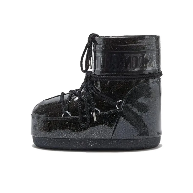 Moon Boot Icon Low Glitter Lace Up Boots-0