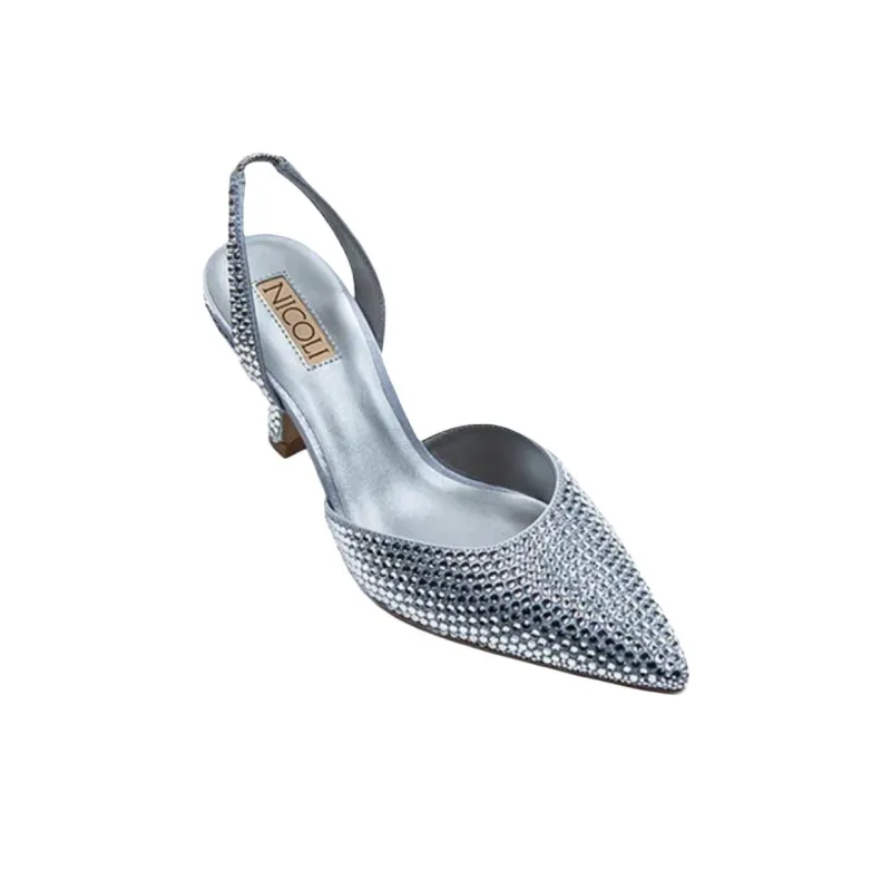 NICOLI Hayley High Heels 8cm Women's Silver-2