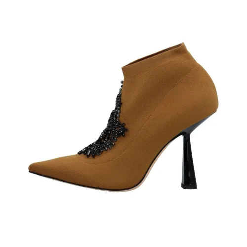 Jimmy Choo Sabre Ankle Boots 10cm Women's Brown