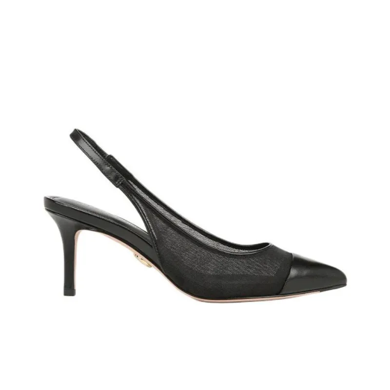 VERONICA BEARD Liliana Slim Heel High Heels 7cm Women's Black-1