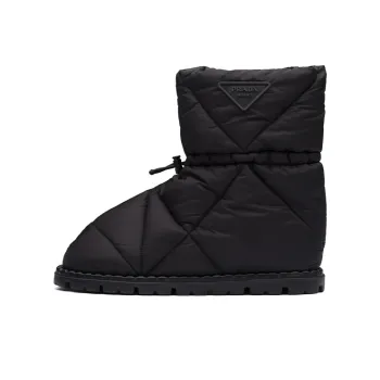 PRADA Quilted Booties Black Nylon