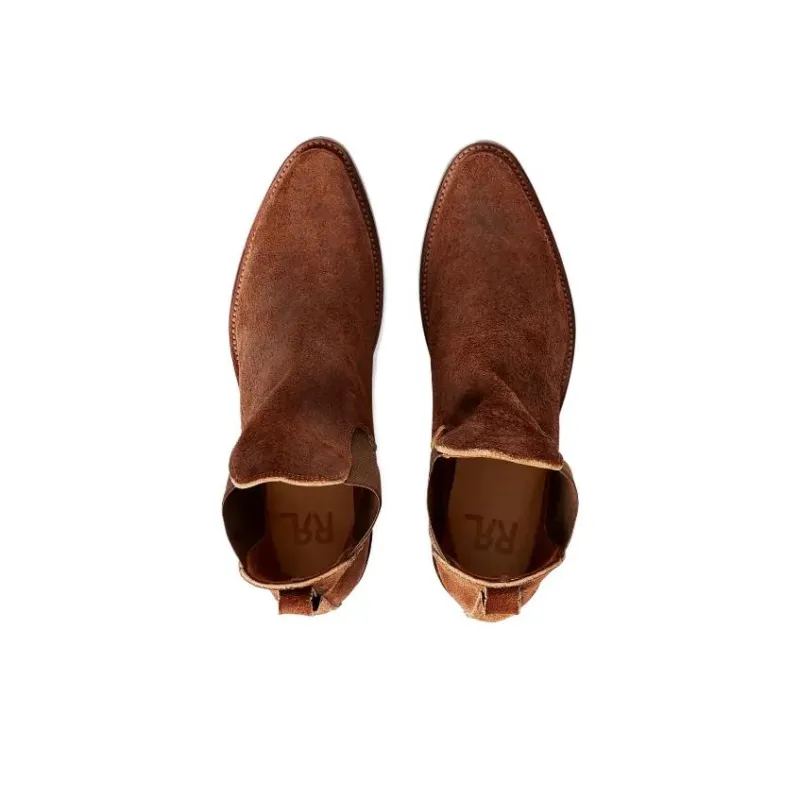 Polo Ralph Lauren Short Chelsea Boots 5cm Women's Brown-3