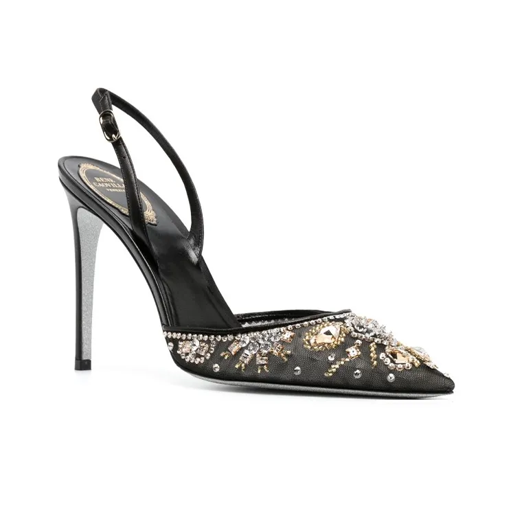 RENE CAOVILLA Slim Heel High Heels Women's Black-2