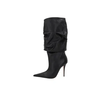 AMINA MUADDI Knee-high Boots 10.5cm Women's Black