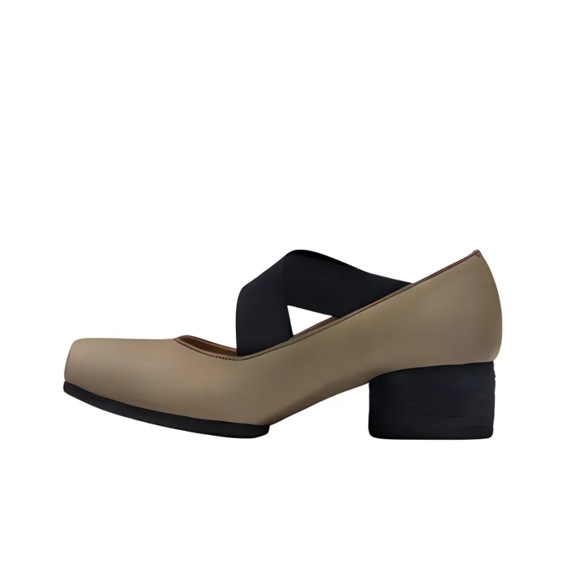 UMA WANG Ballerina Square Toe Elasticated Pumps-2