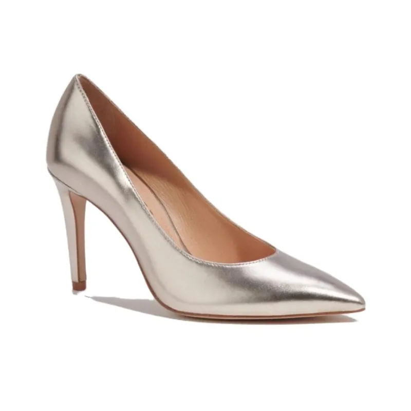COACH Slim Heel High Heels 8.8cm Women's Champagne Gold-1
