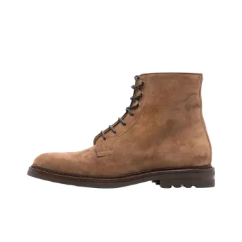 Brunello Cucinelli Round Toe Lace Up Ankle Boots