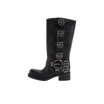 MIU MIU Buckle detail Leather Boots