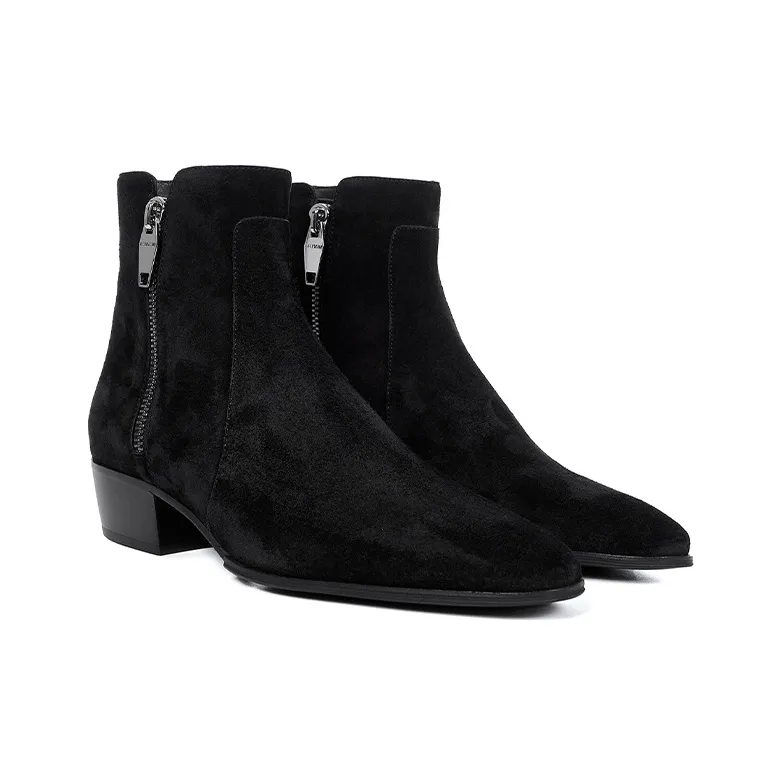 BALMAIN Ankle Boots Men Black-2