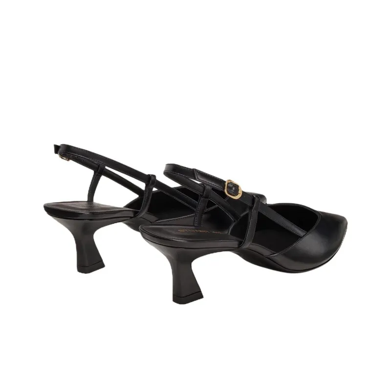 Stuart Weitzman/SW Vinnie Irregular Heel High Heels 5cm Women's Black-2