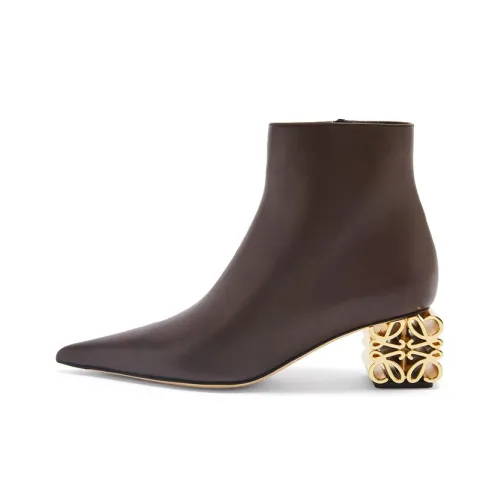 LOEWE Anagram Ankle Boots Women's Brown