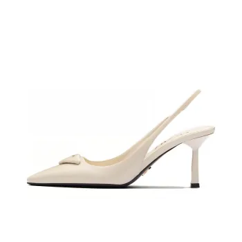 PRADA Slim Heel High Heels 7.5cm Women's White