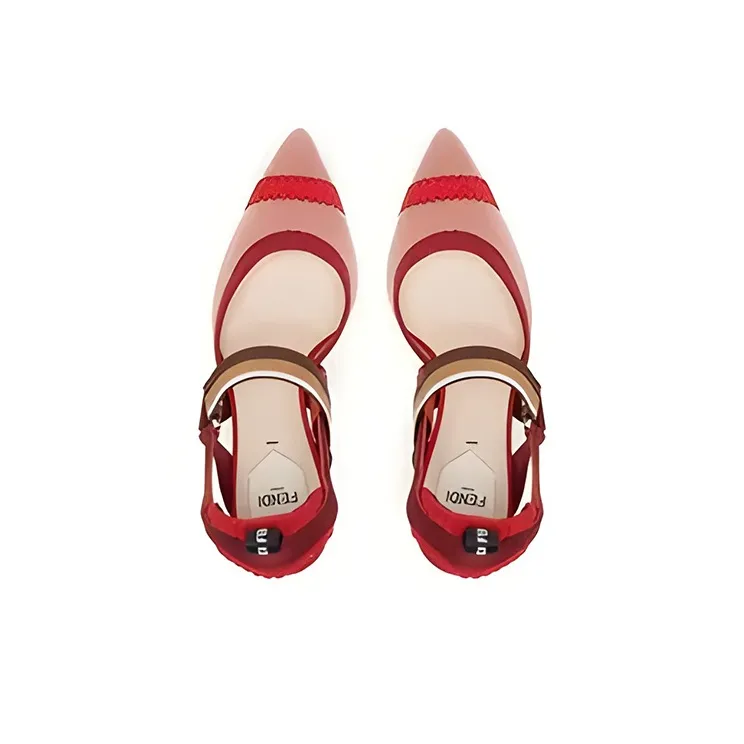FENDI Colibri High Heels Women's Red-3