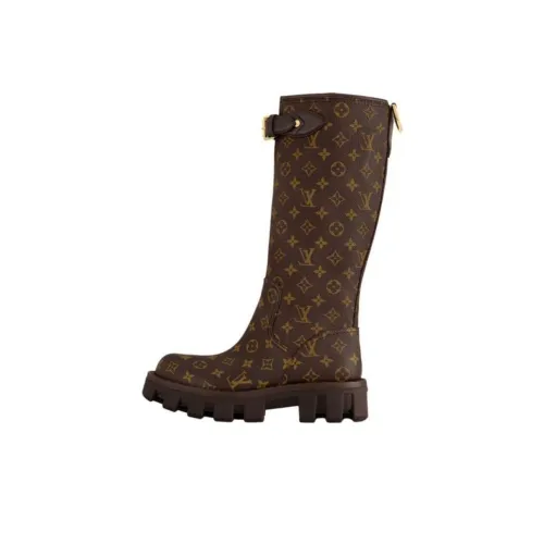 LOUIS VUITTON Knee high Boots Women's Brown