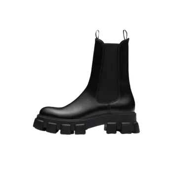PRADA Monolith Crew Chelsea Boots Men's Black