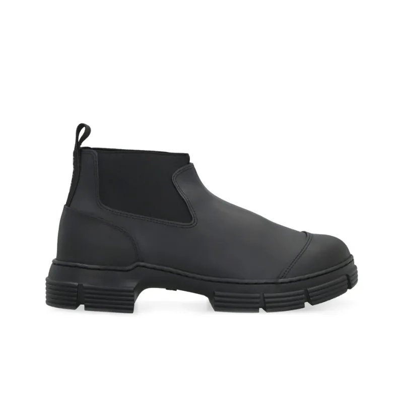 GANNI Crop City Chelsea Boots Women's Black-1