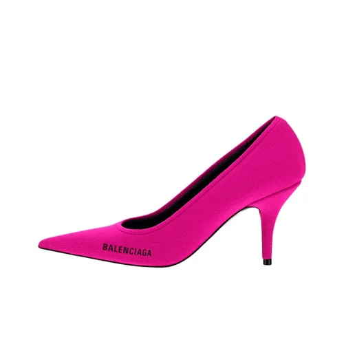 Balenciaga Knife Knit High Heels 8cm Women's Fuchsia