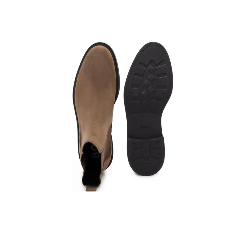 BOSS Calev Elasticated-panels Suede Boots-4