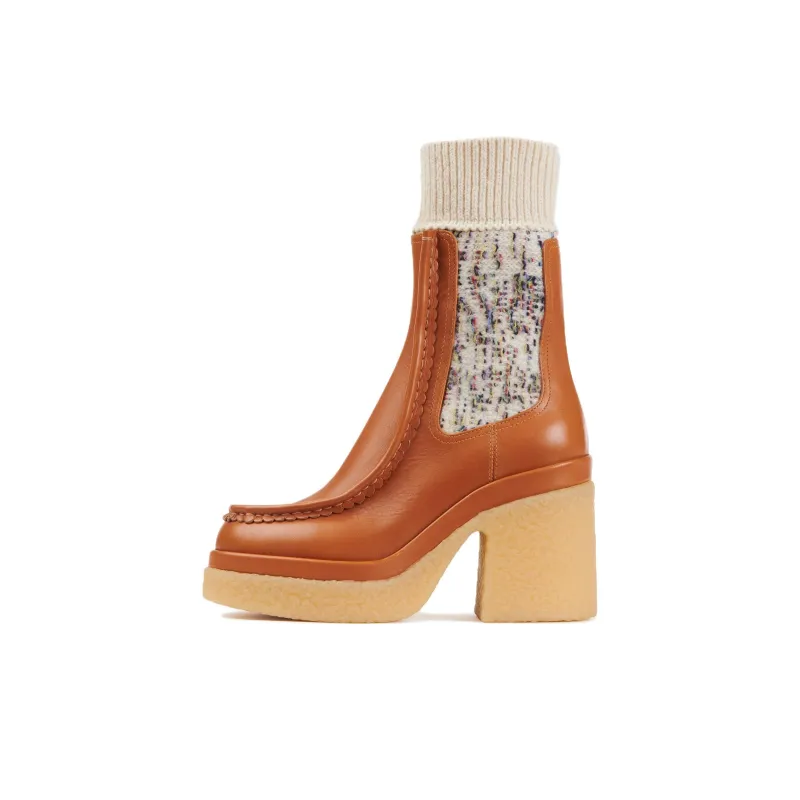 Chloe Jamie Short Chelsea Boots Women's Brown-0